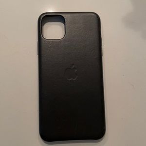 iphone 11 pro max case authentic apple black leather